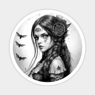 Gothic Witch Mystical Art - Victorian/Goth Magnet